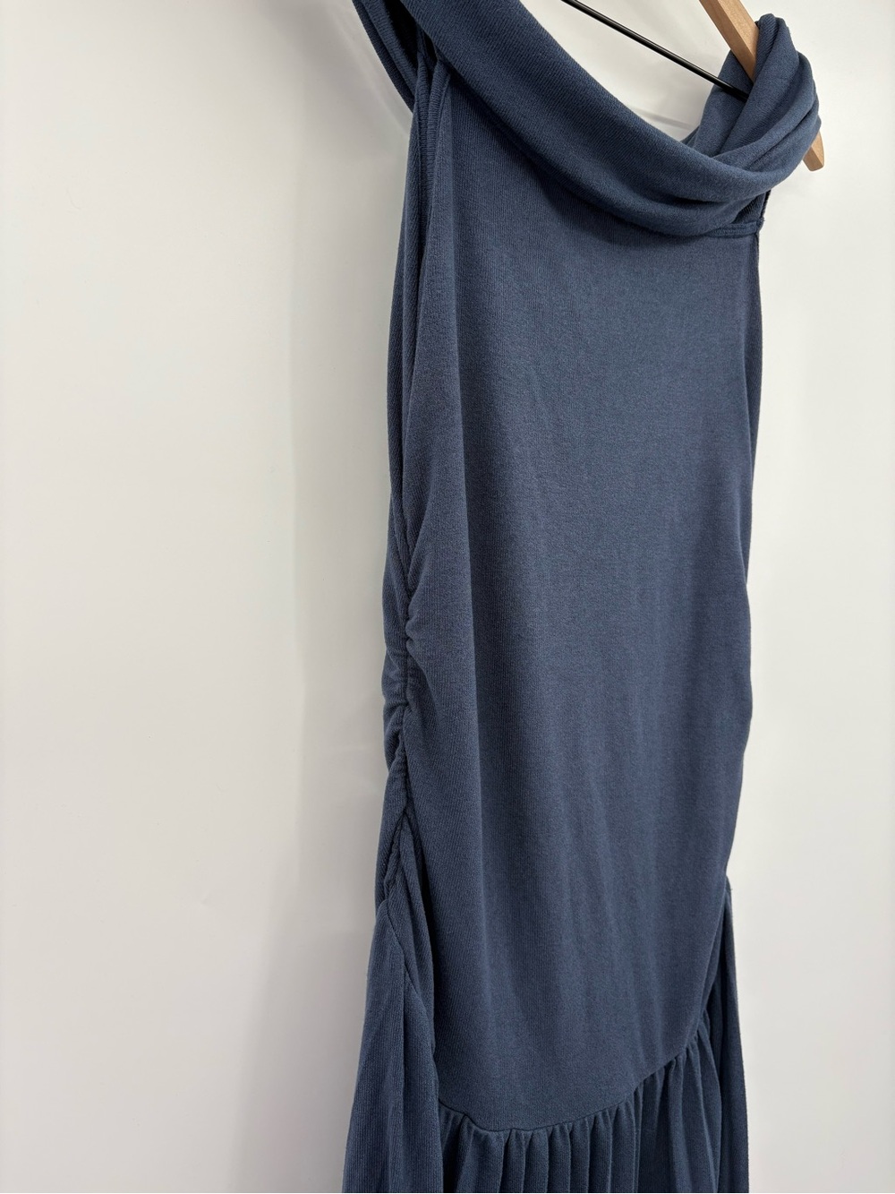 Lioness Field of Dreams Off-Shoulder Ruched Maxi Dress Navy Blue Size L - Picture 8 of 14